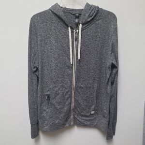 Vuori Heathered Gray Zip Up Hoodie
